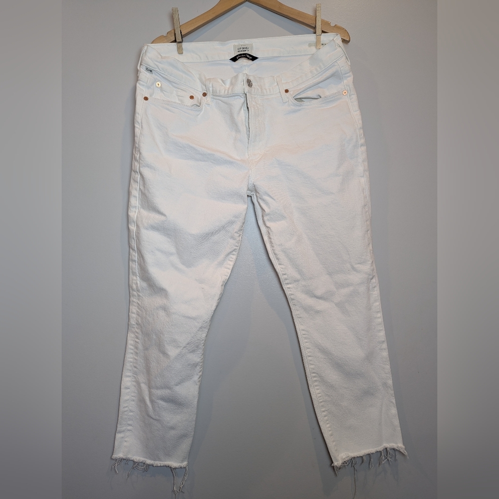 Citizens Of Humanity Women's Size 32 White Straight Leg Denim Jeans